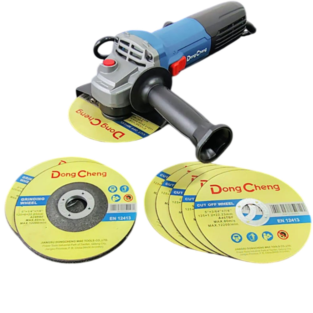 Amoladora Angular 900w 115mm + 7 Discos De Corte